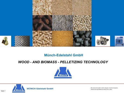 WOOD - AND BIOMASS - PELLETIZING ... - GB Consulting