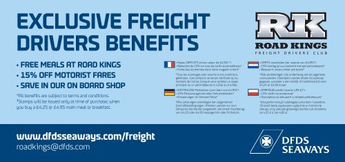 exclusive freight drivers BeNefits - DFDS Seaways