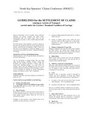 GUIDELINES for the SETTLEMENT OF CLAIMS - DFDS Seaways