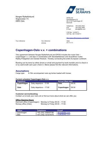 CPH/OSL - DFDS Seaways