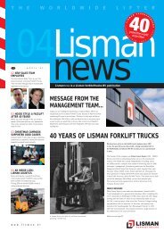 40 YEARS OF LISMAN FORKLIFT TRUCKS