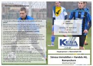 2013 04 13 Match Programm TÃ¤gerwilen - FC Romanshorn