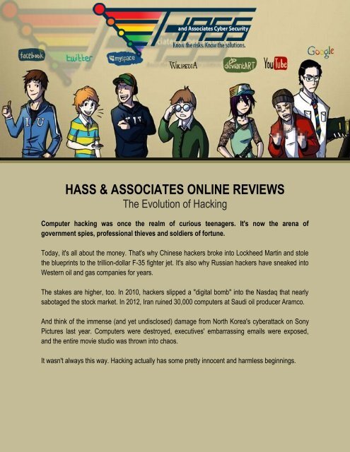 Hass & Associates Online Reviews on the Evolution of Hacking
