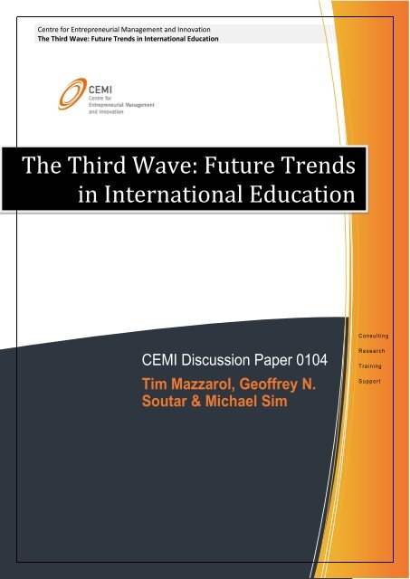 The Third Wave: Future Trends in International Education - CEMI