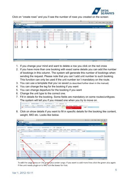 InfoBridge user guide - DFDS Seaways