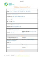 Exhibition Requirement Form - Maldives