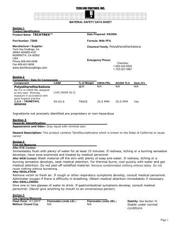 MSDS - PDF - Techline Coatings