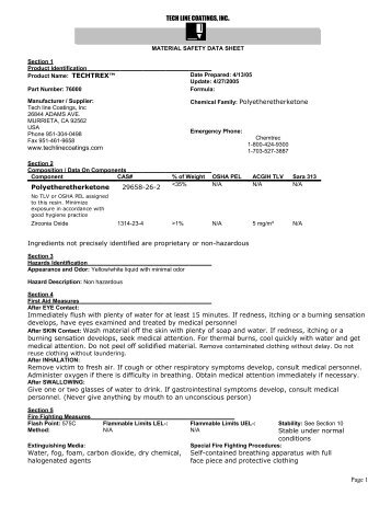 MSDS - PDF - Techline Coatings