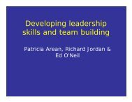 Developing leadership skills and team building