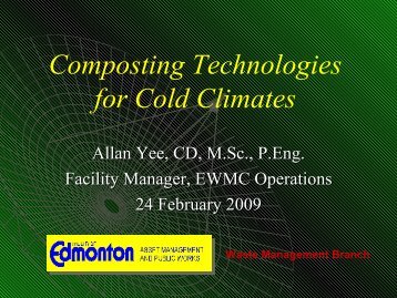 Cold Climate Composting Characteristics