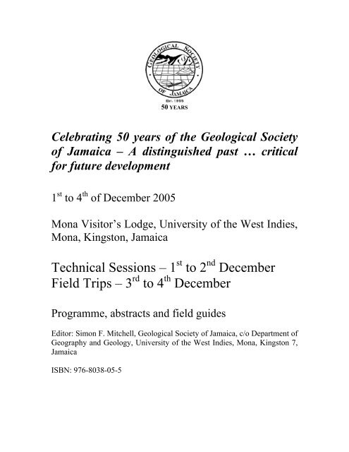 Celebrating 50 years of the Geological Society of Jamaica