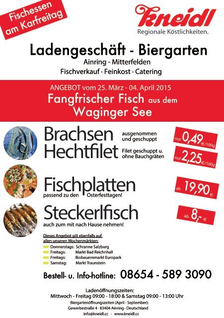 Brachsen Hechtfilet Fischplatten Steckerlfisch