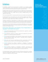 Policy on Environment, Health and Safety - Collabera