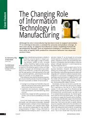 The Changing Role of Information Technology in Manufacturing