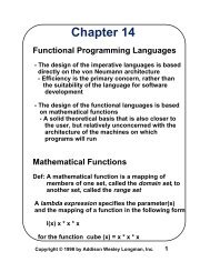 15. Functional Programming Languages. - NDSU Computer Science