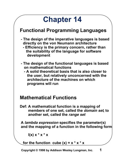 15 Functional Programming Languages Ndsu Computer Science 15 Functional Programming Languages Ndsu Computer Science