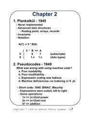 2. Evolution of the Major Programming Languages. - NDSU ...