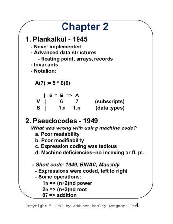 2. Evolution of the Major Programming Languages. - NDSU ...