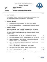 council report - Municipality of North Perth