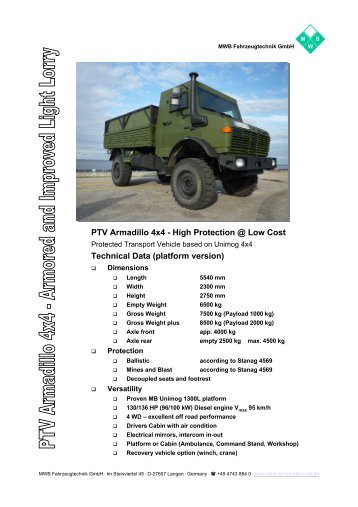 PTV Armadillo 4x4 - MWB Fahrzeugtechnik GmbH