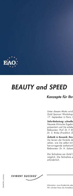 BEAUTY and SPEED - DENTSPLY Friadent