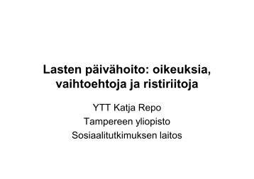 oikeuksia, vaihtoehtoja ja ristiriitoja - Sosiaalipoliittinen yhdistys ry