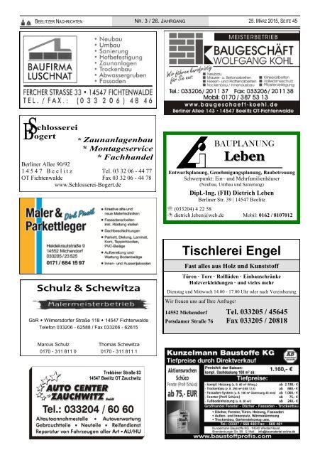 Beelitzer Nachrichten - März 2015