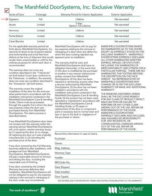 Appendix M Marshfield D