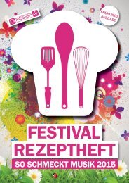 Festival Rezeptheft -So schmeckt Musik 2015- Frühlingsausgabe