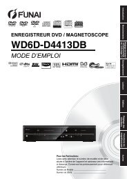 enregistreur dvd / magnetoscope wd6d-d4413db mode d ... - Funai