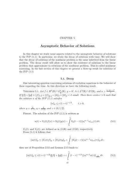 Notes on Boussinesq Equation