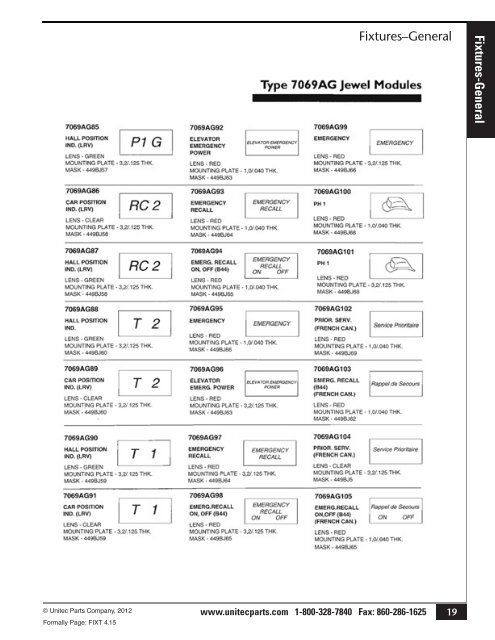 Fixtures (General) - Unitec Parts