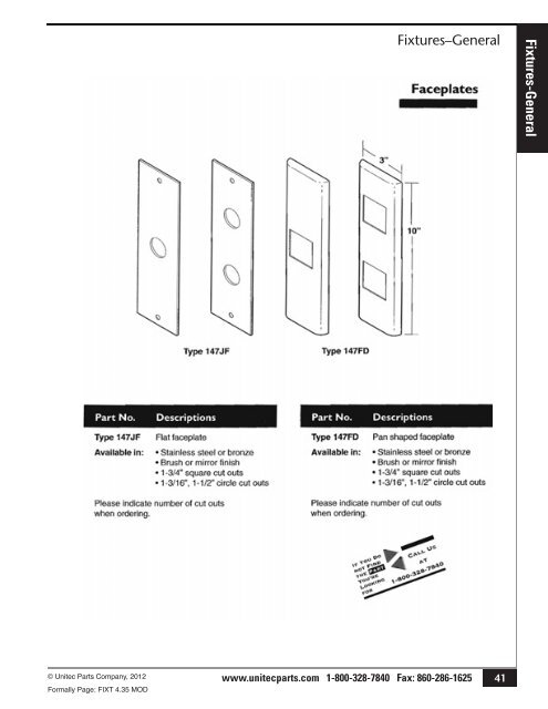 Fixtures (General) - Unitec Parts