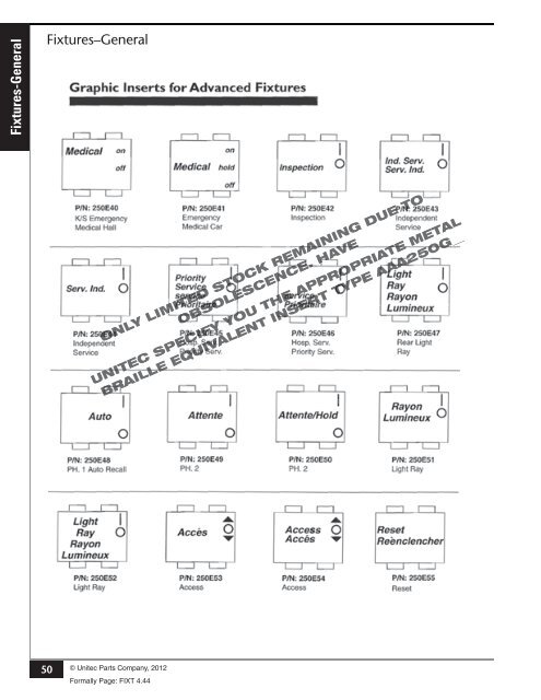 Fixtures (General) - Unitec Parts