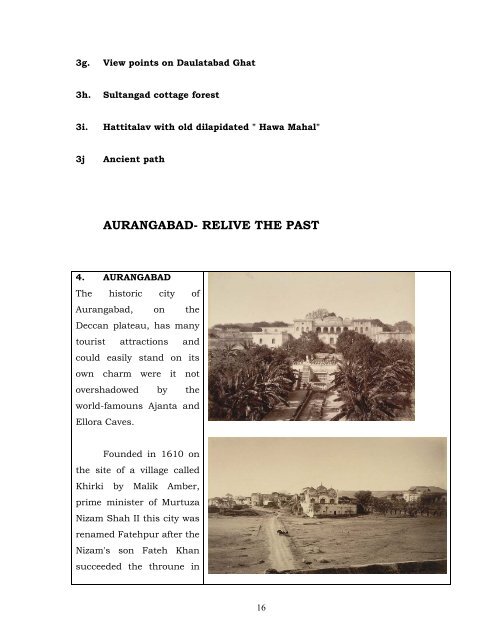 VISION TOURISM 2020 - Aurangabad District