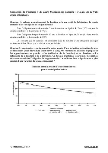 Calcul de la VaR d'une obligation