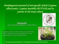 Morphogenesis Potential of Interspecific Hybrid - Lupins.org