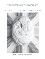 Duke University Commencement ~ 2012