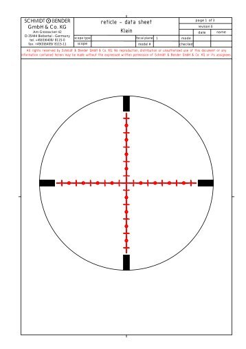 Datenblatt - Absehen Klein Typ 77 BE1 (096 ... - Schmidt & Bender