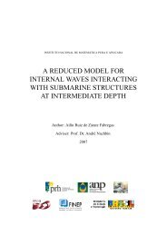 a reduced model for internal waves interacting with submarine ...