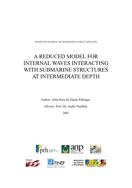 a reduced model for internal waves interacting with submarine ...