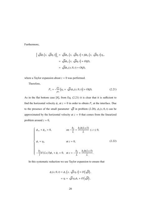 a reduced model for internal waves interacting with submarine ...