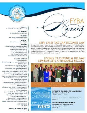 mark your calendars! upcoming events - Florida Yacht Brokers ...