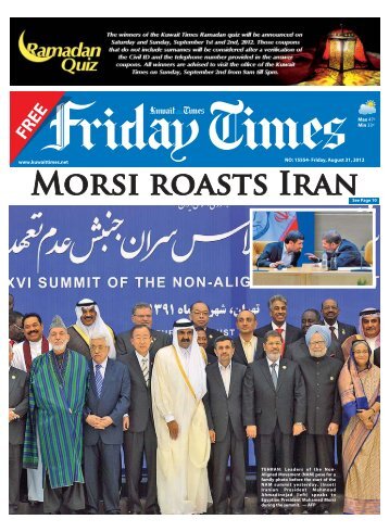 MORSi ROAStS IRAN - Kuwait Times