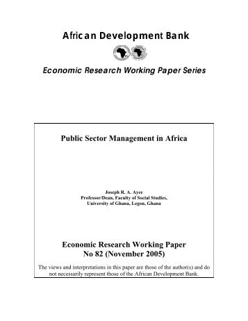 public sector reform in africa public sector reform in africa