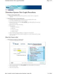 Timesheet System: New Login Procedures - Westat