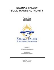 Budget Document FY 2012-13 - Salinas Valley Solid Waste Authority