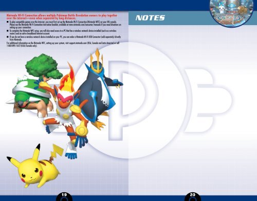 Pokemon battle revolution Manual - Nintendo