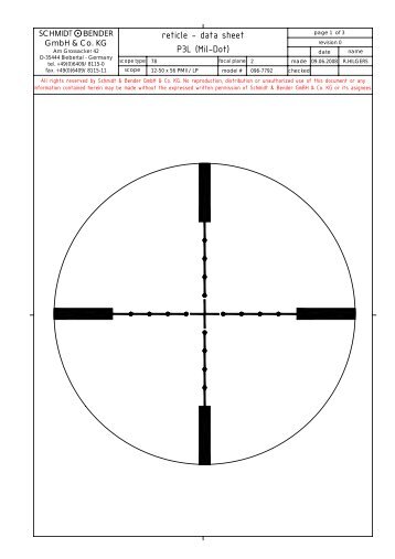 Datenblatt - Absehen P3 (Mil-Dot) Typ 78 BE1 (096 ... - EuroOptic.com