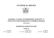 STATISTICAL SERVICE GHANA LIVING STANDARDS SURVEY 5